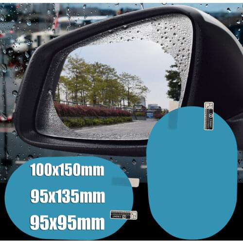 1 SET Car Rear Mirror Protective Film Anti Fog Window Clear Rainproof Rear View Mirror Protective Soft Film Auto Accessories