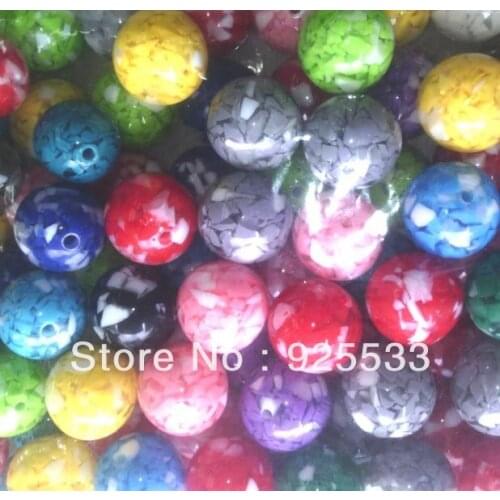 Free Shipping 100pcs mix color 22mm macadam acrylic beads for kids chunky necklace and bracelet jewelry DIY