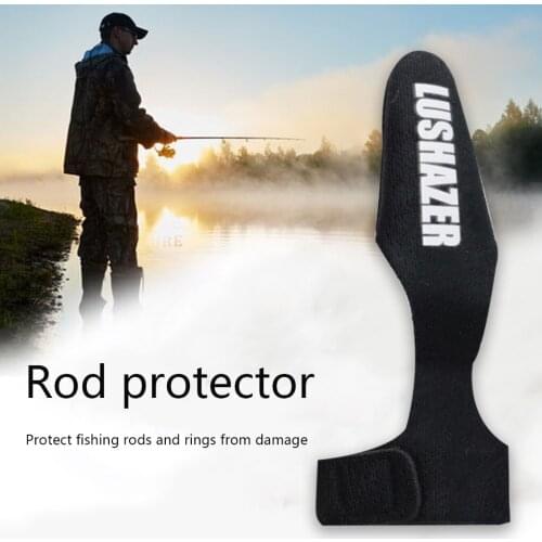 2PCS/Set Fishing Rod Belt Tackle Pole Glove Protector+Tie Wrapping Band Strap Accessory