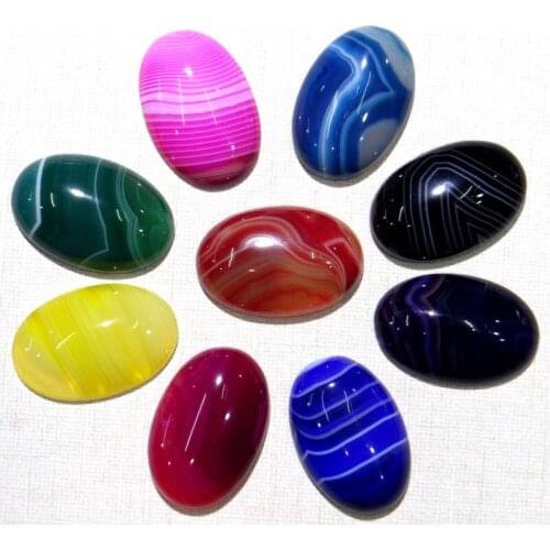 20*30mm Natural stone Opal tiger eye Quartz crystal Turquoises Cabochon Pendant for diy Jewelry making necklace Accessories10pcs