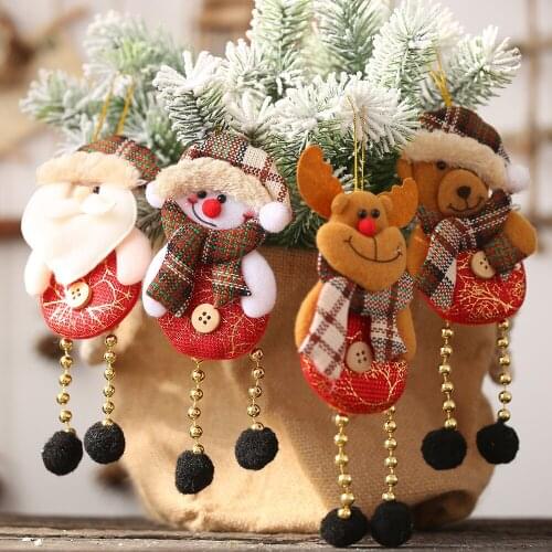 2020 New Year Cute Christmas Dolls Santa Claus/Snowman/Elk Noel Christmas Tree Decoration for home Xmas Navidad 2019 Kids Gift