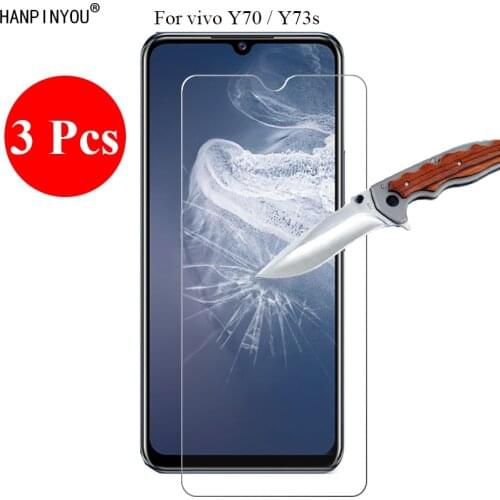 3 Pcs/Lot New 9H 2.5D Tempered Glass Screen Protector For vivo Y70 / Y73s 6.44" Protective Film + Clean Tools