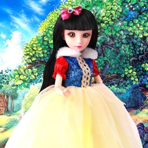 30CM Sweet Dolls Snow White Princess Doll Moving Joints Toys For Girls Kawaii Children Playhouse Toy Best Gift For Kids