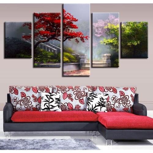 5pcs DIY Diamond Painting Flowers Grass Trees Full Square Diamond Embroidery Mosaic Picture Of Rhinestone H323