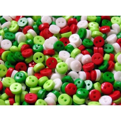 5000pcs Christmas Mixed 6mm Mini Tiny Buttons Resin Round Sewing Accessories Button Fit Scrapbooking Cardmaking