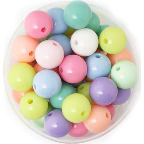 4/6/8/10/12mm Assorted Bright Colors Acrylic Loose Spacer Beads Mixed Color Plastic Round Beads Wholesale for DIY Jewelry Making