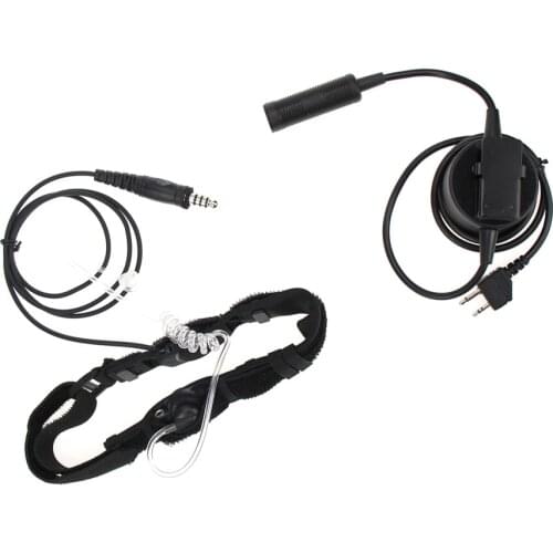 Acoustic Air Tube Headphone Earphone 2 Pin PTT Mic For Midland Two Way Radio GXT550/650 GXT1000 GXT1000VP4 GXT1050VP4