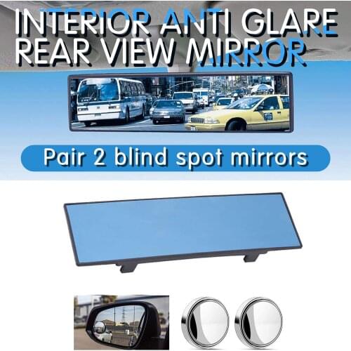 Car Mirror Interior Rearview Mirrors Anti-Glare Curved Rearview Mirror,Car Indoor Panoramic Wide Field Mirror Accessories