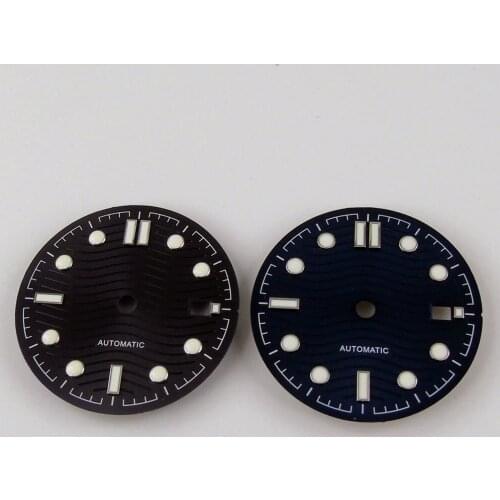 31mm Watch Dial Watch Face Date Window Fit for MIYOTA Automatic Movement Mens Watch Spiral Pattern