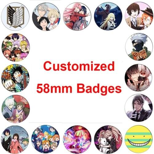 COSTAR 1pcs Anime Games Movie Cartton Cosplay Badge Customized Kids Children Photo Custom Made Brooch Pins Collection Badges