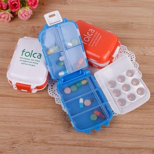 Weekly Portable Pill Case Foldable Pill Box Organizer Travel Mini Medicine Drugs Tablet Container Home Health Care Tool 7 Grids