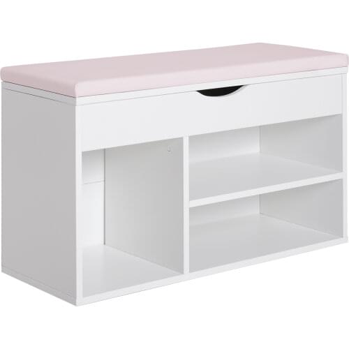 HOMCOM entrance shoe bench for storage with drawer and shelves 80x30x47cm