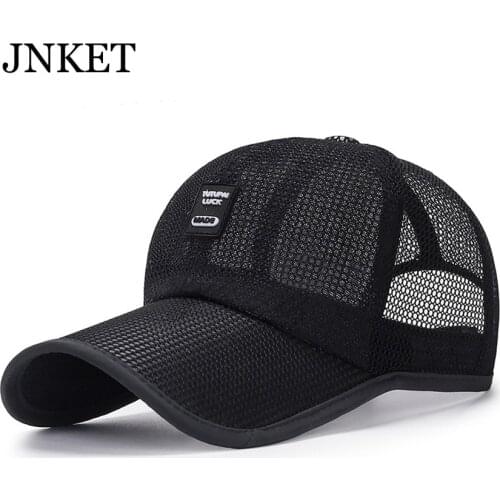 JNKET New Unisex Breathable Baseball Cap Summer Sun Hat Sport Cap Adjustable Snapback Hat Mesh Cap Gorras