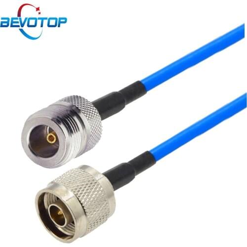 1Pcs Blue RG405 Coaxial Cable N Female to N Male plug Adapter RF Jumper Pigtail N Type Extension Cable 15CM 50CM 1M 5M 10M