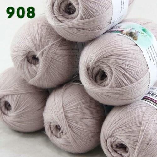 Lot of 6 Skeins Fine Lace Soft Wool Acrylic Cashmere Yarn Knittin Bramble Berry Lime Biege 238-908-6