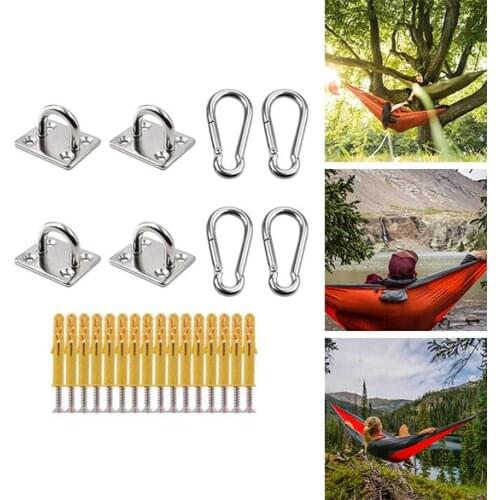 M5 Ceiling Wall Mount Hook Anchor er with Hooks and Screws, Heavy Duty Hammock Swing Ceiling Hook Pad Eye Plate
