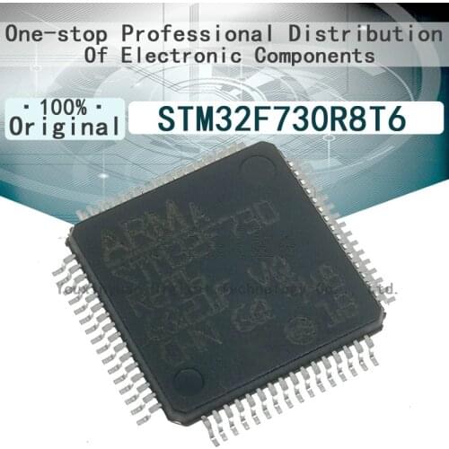 5/Pcs STM32F730R8T6 New Original SMD LQFP-64 32-bit microcontroller IC MCU chip ARM 216MHz 64KB（64K x 8）Flash memory