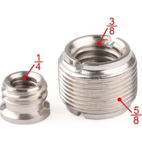 Assembly Unit Microphone Mic Screw Clip Thread 1/4" to 3/8" + 3/8" to 5/8"