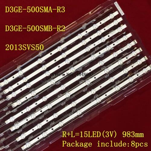 100% New 8pcs/Kit LED strips for SAMSUNG 50 TV UN50FH5303 UN50H6201AF UN50H5303AK UN50H6203AF UN50H5203AF UN50H5303AF