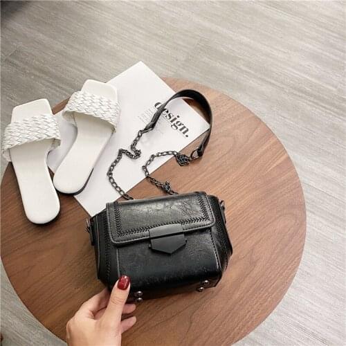 Solid Color PU Leather Crossbody Bags for Women 2020 Travel Small Handbag Shoulder Simple Bag Ladies Cross Body Bag Sac A Main