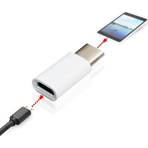 Wholesale 300Pcs/lot USB 3.1 Type C Male to Micro USB 2.0 5Pin Female Data Adapter For Tablet & Mobile Phone White Color