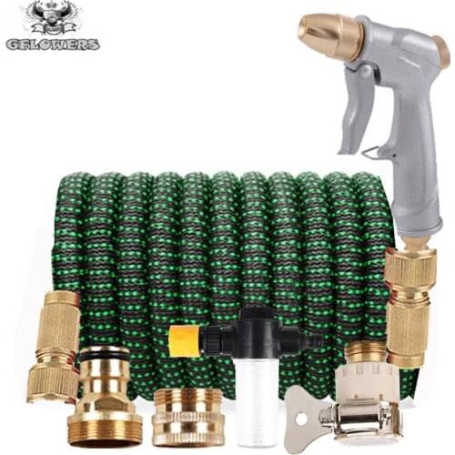 Direct selling Garden hose garden hose telescopic rubber elastic high pressure car wash tuinslang lawn irrigationsprayer forguar