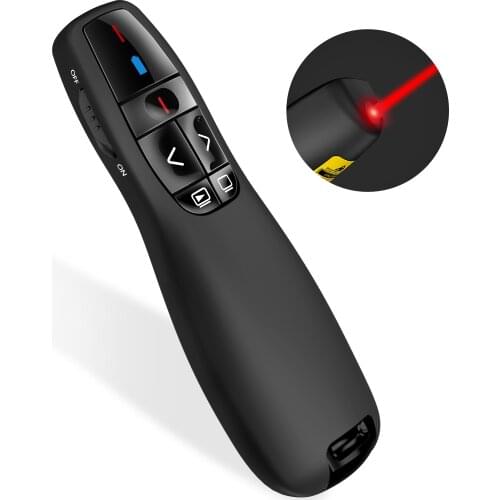 Wireless Presenter RF 2.4GHz USB Presentation Remote Control With Red Laser Presentation Clicker for PowerPoint Keynote/PPT/Mac