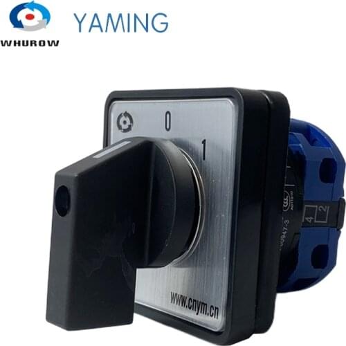 LW26-20 Rotary switch knob 2 position 0-1 ON-OFF High quality changeover cam switch Ui 690V Ith 20A 1 pole 4 terminals