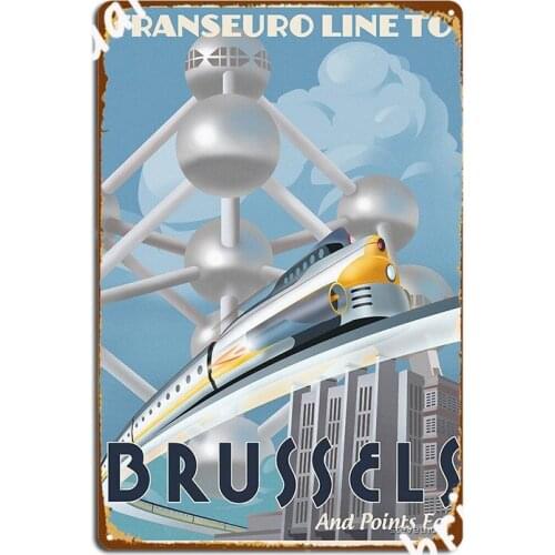 See Brussels And Europe Metal Sign Plaques Retro Bar Cave Club Tin Sign Posters