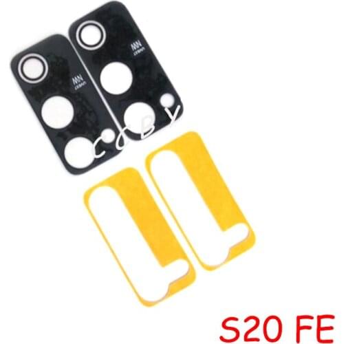 100PCS Rear Back Camera Glass Lens Cover For Samsung Galaxy S20 FE with Ahesive Sticker