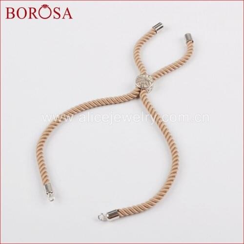 BOROSA New 10PCS Multi-color Cotton Bracelet Rope Chain Extender Adjustable Chain Bracelet Jewelry Making WX622