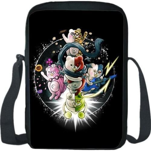 Japan Anime Danganronpa Shoulder Bag Monokuma Men Messenger Bags Women Crossbody Shoulder Bag Schoolbag Teen Daily Backpacks