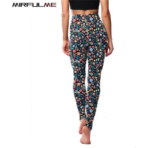 Women Yoga Pants Female Floral Print Sport Leggings Elastic Workout Leggins High Waist Capris Running Trouser Gym Fitness Tights