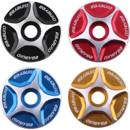 1 PC Aluminum Threadless Bicycle MTB Headset Stem Top Cap Headset Caps 28.6mm Mountain Bike Cycling Cover Bicycle Accessories