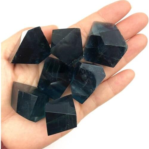 Beautiful 1pc Natural Blue Fluorite Freeform Crystal Irregularly Stones Polished Making Healing Natural Quartz Crystals