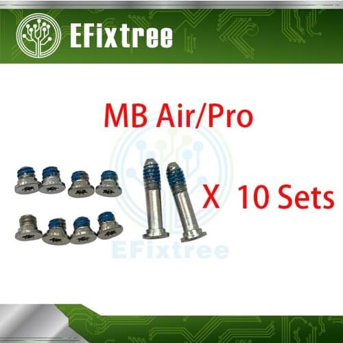 10 Sets/Lot A1398 A1425 A1502 Bottom Case Screw For Macbook Air Pro 13'' 15'' A1369 A1466 A1370 A1465 Lower Screws 2010-2015