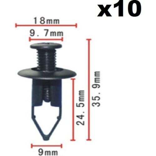 10pcs Retainer Clips Rivet For Toyota Bumper arm fixed buckle