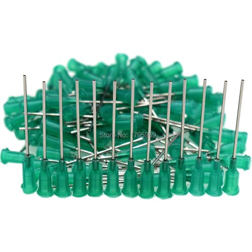 100pcs 18 Gauge Needle Blunt Tips Dispensing Adhesive Glue Liquid Syringe Stainless Steel Needle Tip for Industrial Dispensing