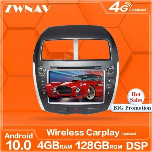 128G Carplay Android 10 Player For Mitsubishi ASX 2010 2011 2012 2013 2014 2015 2016 GPS Auto Audio Radio Music Stereo Head Unit