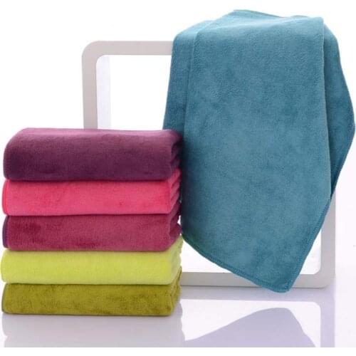 2Pcs Thicker Microfibre Towel Quick Dry Hair Head Towel Absorbent Sport Towels 35X75CM