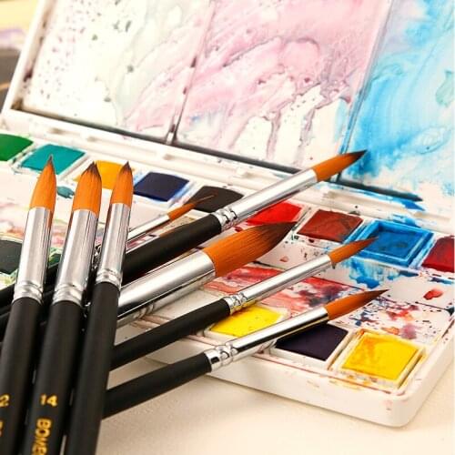 7pcs Detail Painting Brush Art Painting Acrylic Watercolor Oil Models Airplane Kits Nail Painting