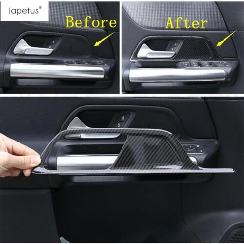 Lapetus Accessories For Mercedes-Benz B W247 Class 2019 - 2021 ABS Door Pull Doorknob Handle Bowl Panel Molding Cover Kit Trim