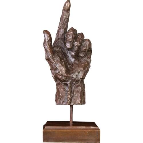 ArtsHom DS-738 Simple Modern abstract bronze hand statue Gestures sculpture Lost Wax Art collection