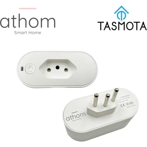 ATHOM preflashed TASMOTA Brazil Smart Plug Works With Home Assitant Electric Consumption Monitoring 16A
