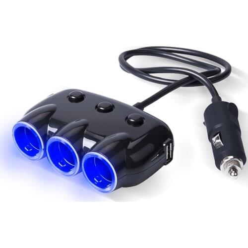 12V/24V Car Cigarette Lighter Adapter Lighter Splitter Lighter 5V 3.1A QC USB Auto Charger Socket Power Car Charger Auto Parts