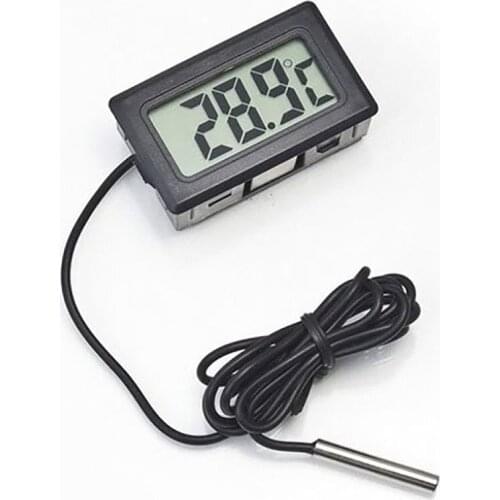 Car Thermometer Car Ornaments LCD Display Digital Clock Car-Styling Temperature Gauge Meter For Fish Tank Refrigerator