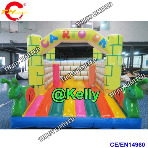 Free shipping 4*3m small inflatable bouncer with full printing, commercial durable inflatable air bouncy jumper for party rental