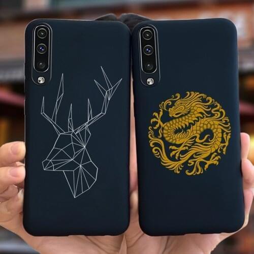 Phone Case For Samsung Galaxy A50 Case SM-A505F Soft Slim Unique Dragon Painted Cover For Samsung A50 A 50 A505F Shockproof Capa