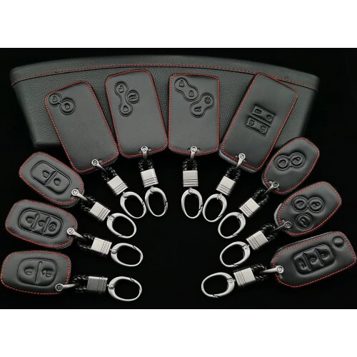 Genuine Leather Car key Card Cover Case Fit For Renault Koleos Kadjar Keychain Holder Protector Wallet Accessories