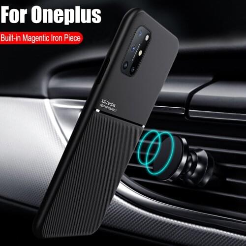 Matte PU Soft Silicone Frame Case For Oneplus 8T 8 Pro Luxury Case on Oneplus8t 8 t Car Holder Magnet Back Cover Shell Coque